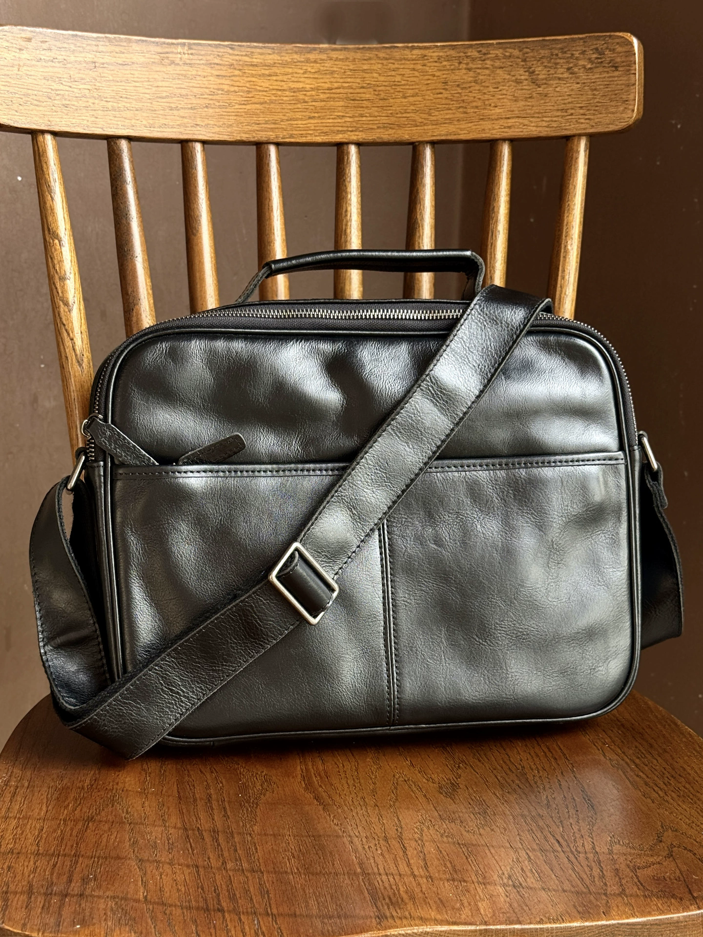 李記 | 原創手工真皮 | 横款の本革シ通勤包m258號