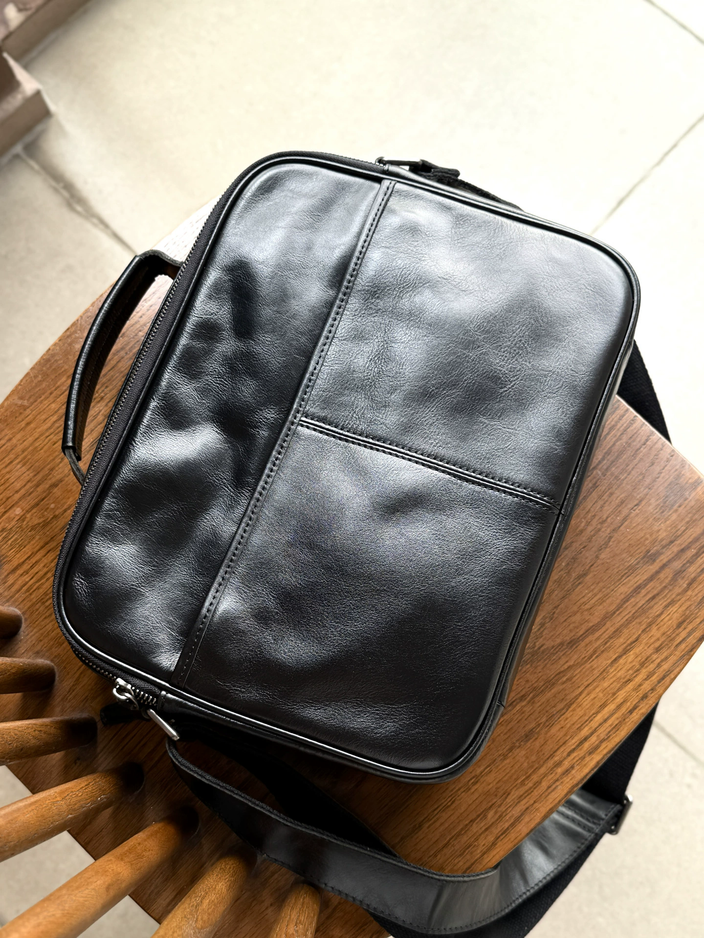 李記 | 原創手工真皮 | 横款の本革シ通勤包m258號