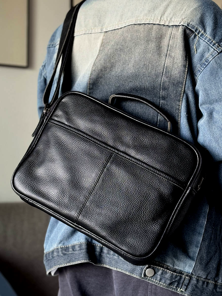 李記 | 原創手工真皮 | 横款の本革シ通勤包m258號
