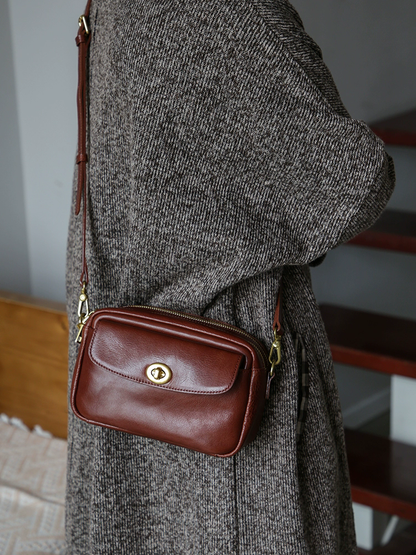 李記 | 原創手工真皮 | 英倫feel~簡約高級の斜唄包m269號