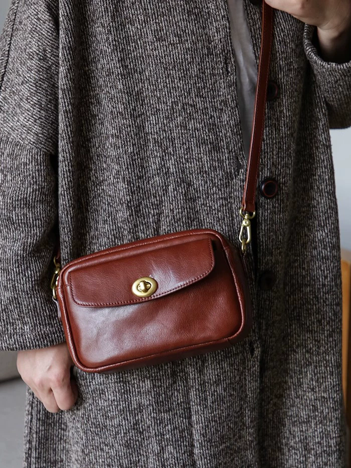 李記 | 原創手工真皮 | 英倫feel~簡約高級の斜唄包m269號