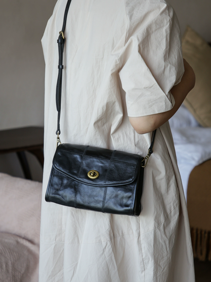 李記 | 原創手工真皮 | 法式溫柔の拼接信封包m299號