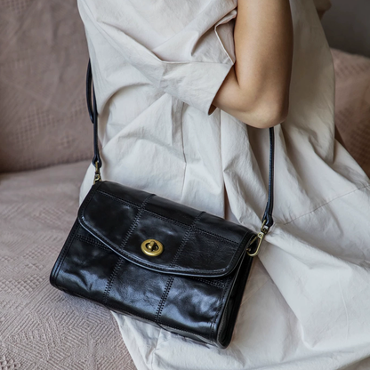 李記 | 原創手工真皮 | 法式溫柔の拼接信封包m299號