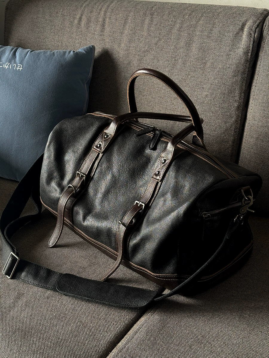 李記 | 原創手工真皮 | 復古休閒い短途旅行袋m380號