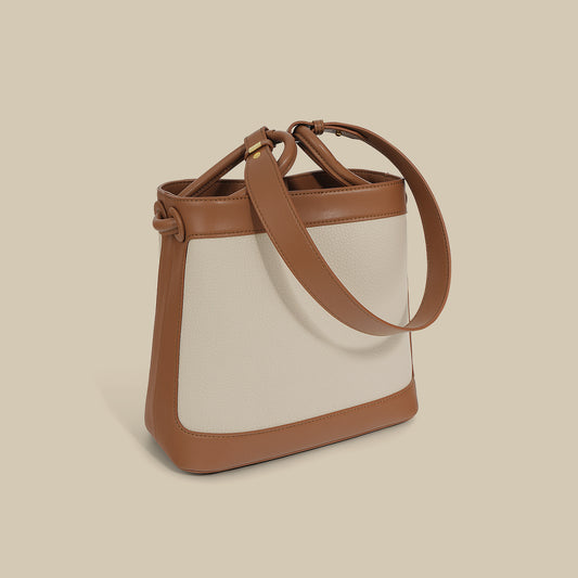 Li Ji | Original handmade genuine leather | First-layer cow leather バッグ elegant large-capacity bucket bag No. M7456 