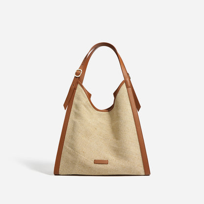 李記 | 原創手工真皮 | 慵懶風が棉麻質地い大容量腋下包m7907號