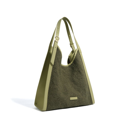 李記 | 原創手工真皮 | 慵懶風が棉麻質地い大容量腋下包m7907號