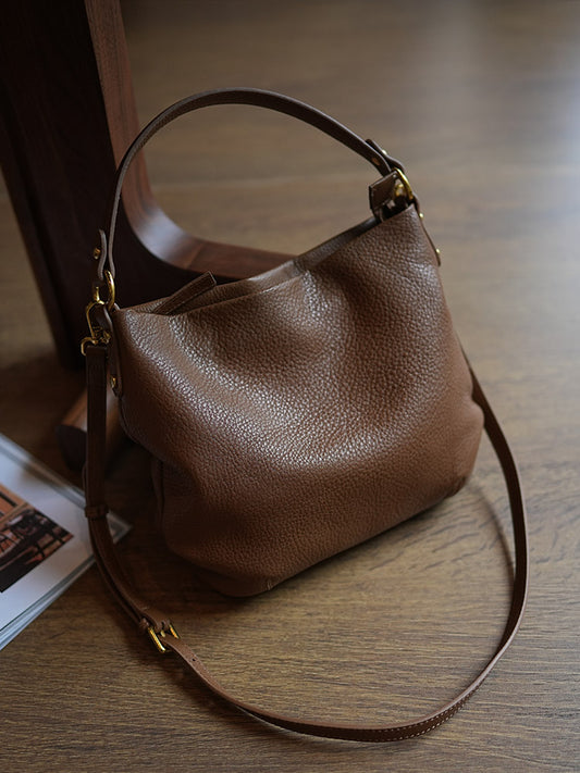 Li Ji | Original handmade leather | First-layer soft cowhide Japanese style practical handbag md230 