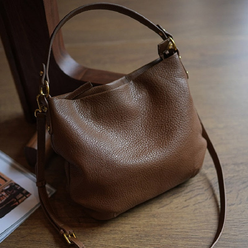 Li Ji | Original handmade leather | First-layer soft cowhide Japanese style practical handbag md230 