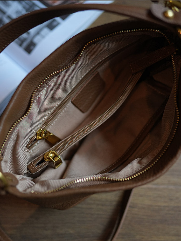 Li Ji | Original handmade leather | First-layer soft cowhide Japanese style practical handbag md230 