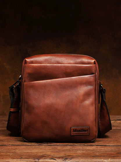 李記 | 原創手工真皮 | 美式復古感拉滿の斜唄包ms5111號