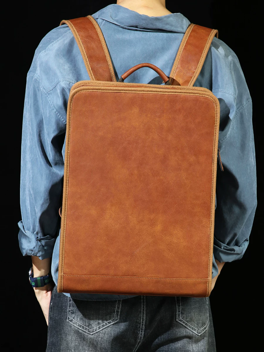 李記 | 原創手工真皮 | 不張揚の高級感後背包ms1121號