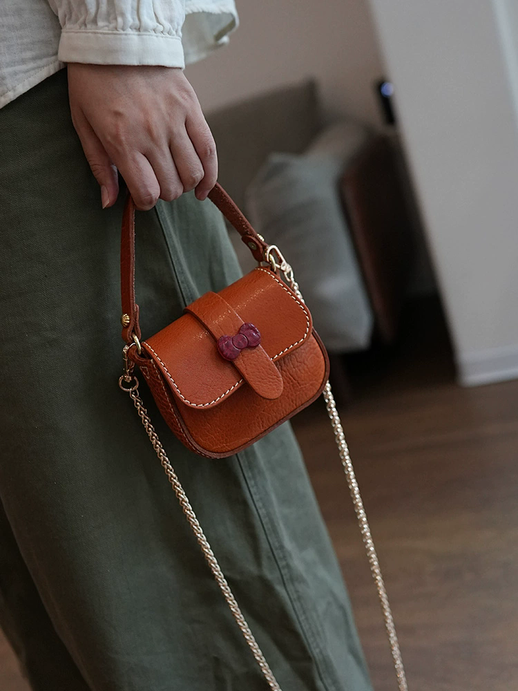 李記 | 原創手工真皮 | 搭配單品い小巧可愛の斜唄包ms128號