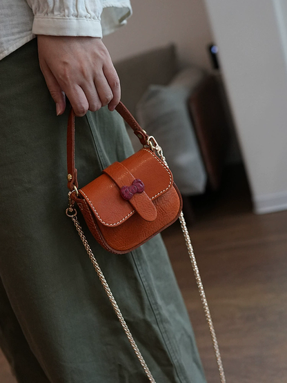 李記 | 原創手工真皮 | 搭配單品い小巧可愛の斜唄包ms128號