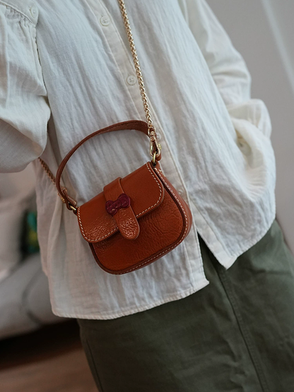 李記 | 原創手工真皮 | 搭配單品い小巧可愛の斜唄包ms128號