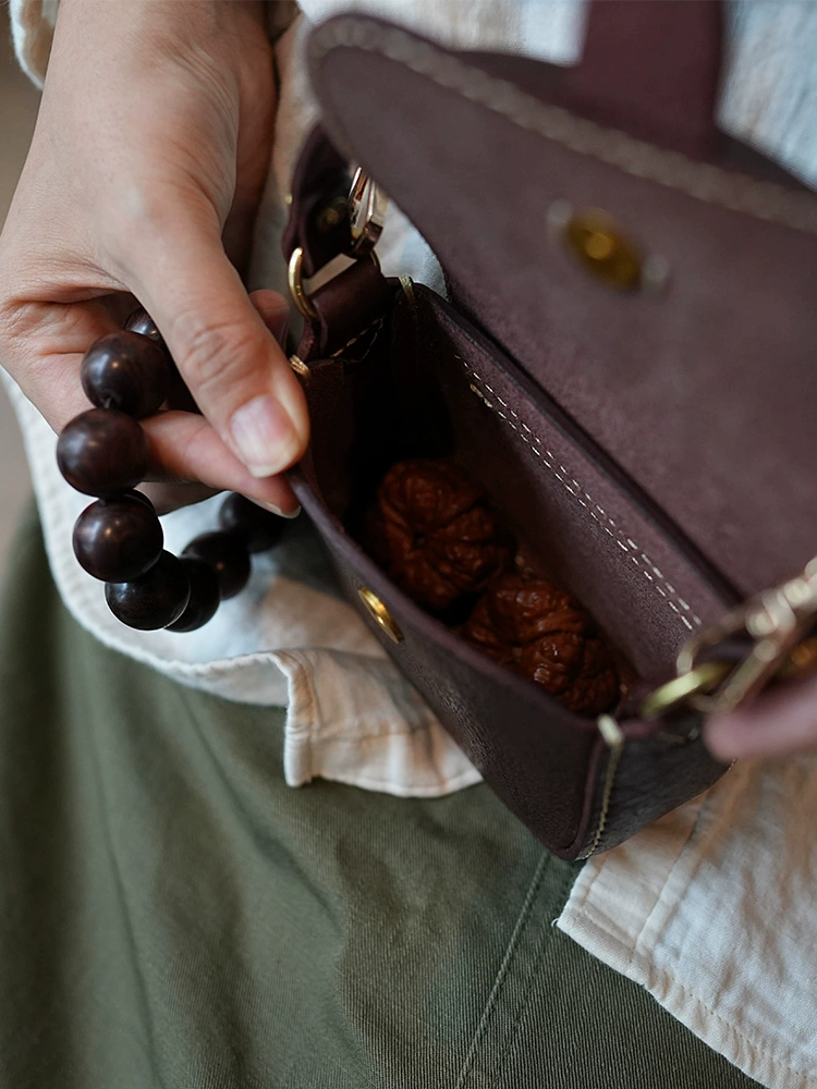 李記 | 原創手工真皮 | 搭配單品い小巧可愛の斜唄包ms128號