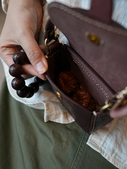 李記 | 原創手工真皮 | 搭配單品い小巧可愛の斜唄包ms128號