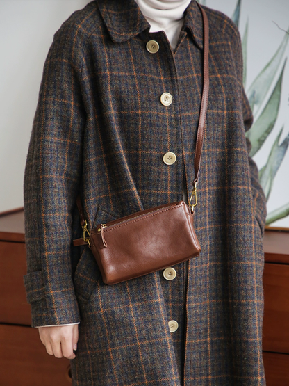 李記 | 原創手工真皮 | 皮質很顯高級の斜唄包ms193號