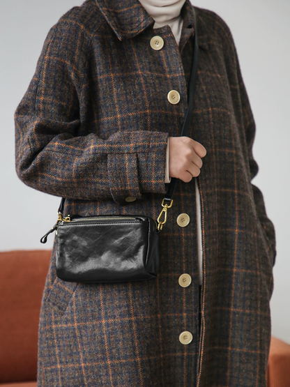 李記 | 原創手工真皮 | 皮質很顯高級の斜唄包ms193號