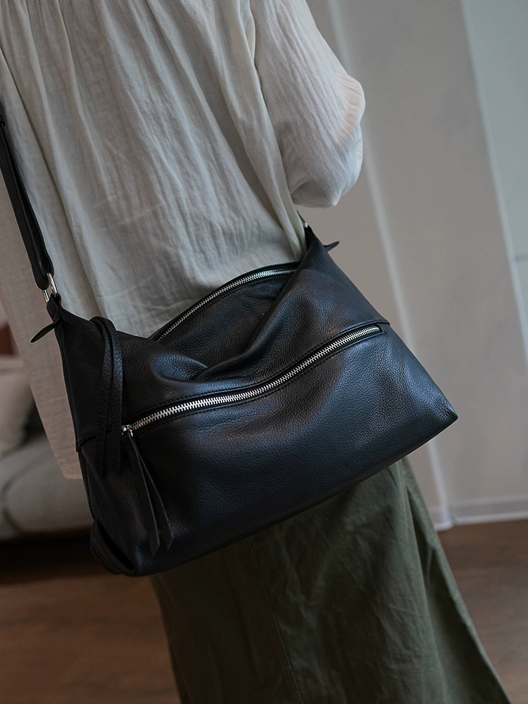 李記 | 原創手工真皮 | 日系休閒隨性の斜唄包ms252號