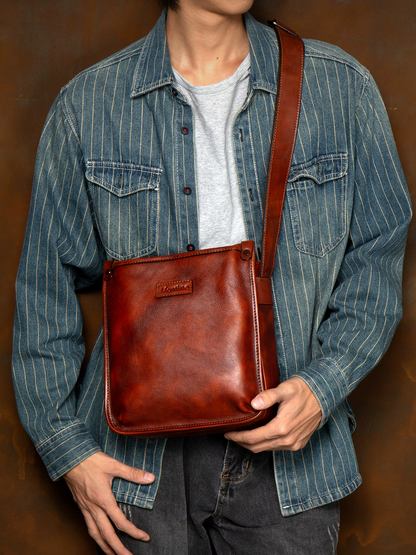 李記 | 原創手工真皮 | 美觀又實用の斜唄包ms273號