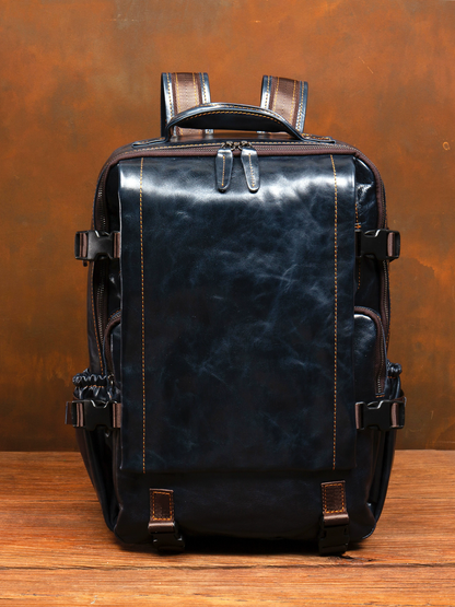 李記 | 原創手工真皮 | ド層牛革シ多機能で差旅後背包ms438號