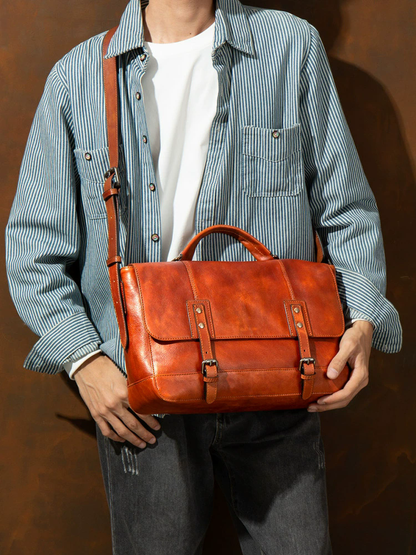 李記 | 原創手工真皮 | 適應各種身形與穿搭風格の郵差包ms473號