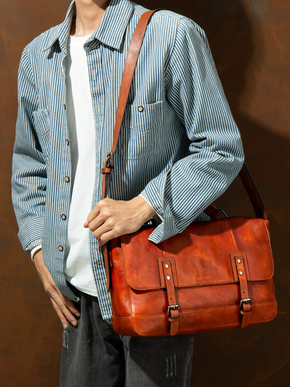 李記 | 原創手工真皮 | 適應各種身形與穿搭風格の郵差包ms473號