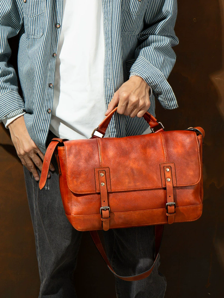 李記 | 原創手工真皮 | 適應各種身形與穿搭風格の郵差包ms473號