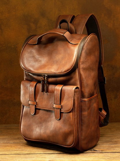 李記 | 原創手工真皮 | 值得擁有の復古後背包ms552號