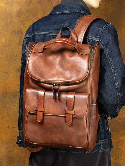 李記 | 原創手工真皮 | 值得擁有の復古後背包ms552號