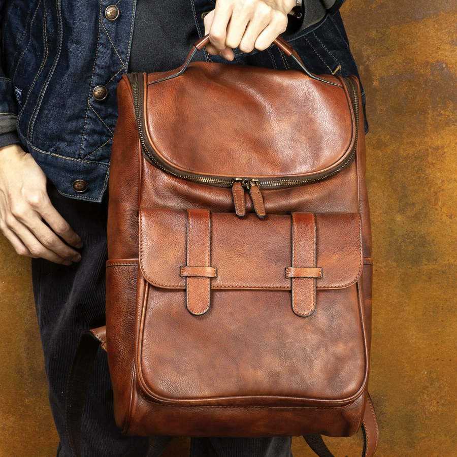 李記 | 原創手工真皮 | 值得擁有の復古後背包ms552號