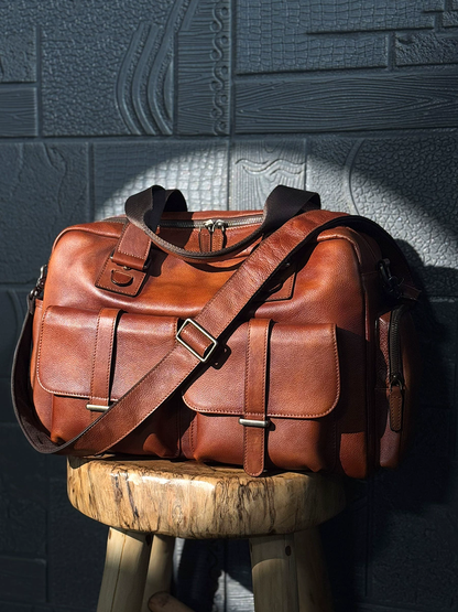 李記 | 原創手工真皮 | 輕時尚-休閒の差旅健身包ms561號