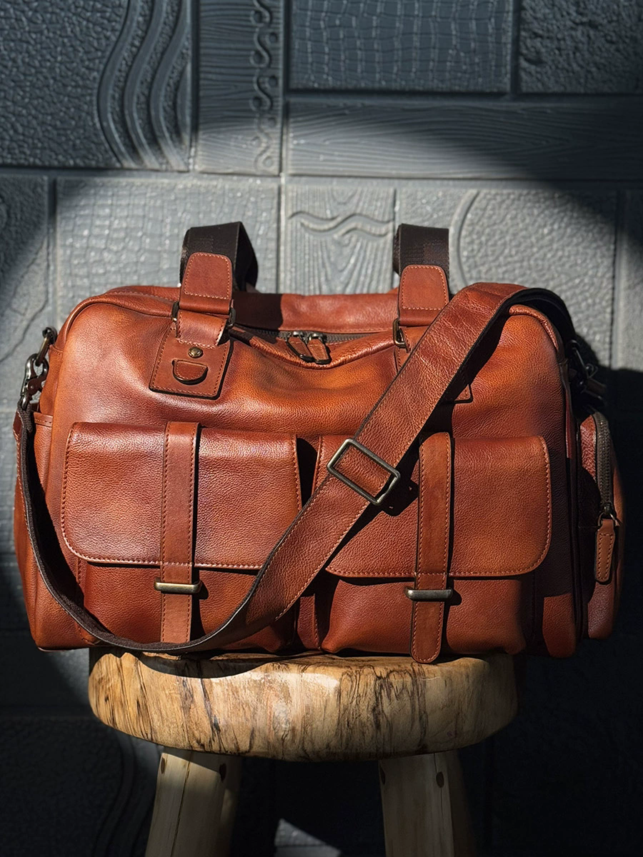 李記 | 原創手工真皮 | 輕時尚-休閒の差旅健身包ms561號