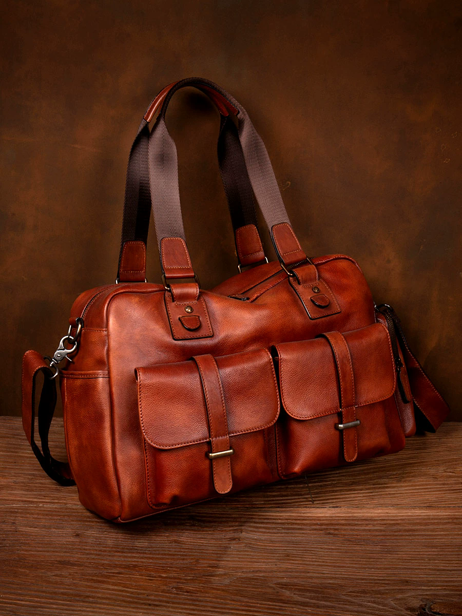 李記 | 原創手工真皮 | 輕時尚-休閒の差旅健身包ms561號