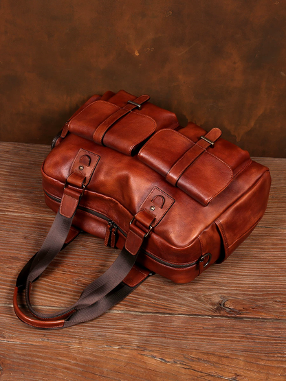 李記 | 原創手工真皮 | 輕時尚-休閒の差旅健身包ms561號