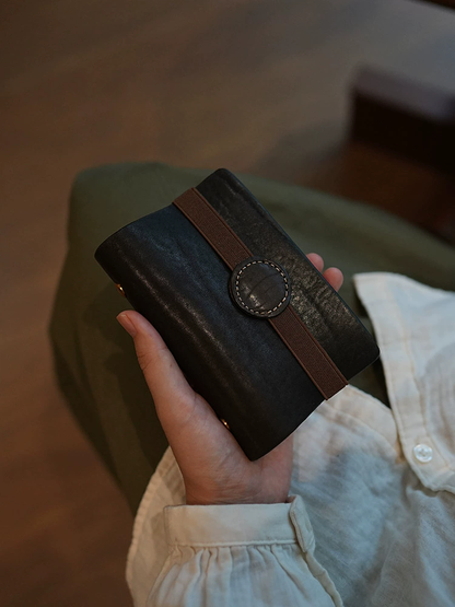 李記 | 原創手工真皮 | 活頁夾手帳で真皮便攜旅行記事本ms7656號