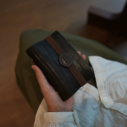 李記 | 原創手工真皮 | 活頁夾手帳で真皮便攜旅行記事本ms7656號