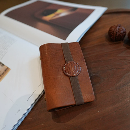 李記 | 原創手工真皮 | 活頁夾手帳で真皮便攜旅行記事本ms7656號