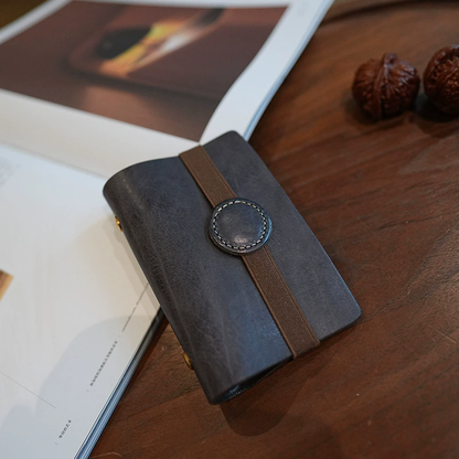 李記 | 原創手工真皮 | 活頁夾手帳で真皮便攜旅行記事本ms7656號