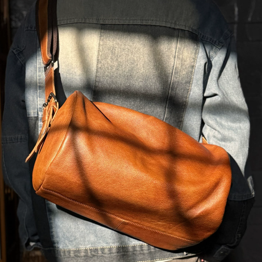 李記 | 原創手工真皮 | 滿足你日常出行の休閒健身枕頭包ms9225號