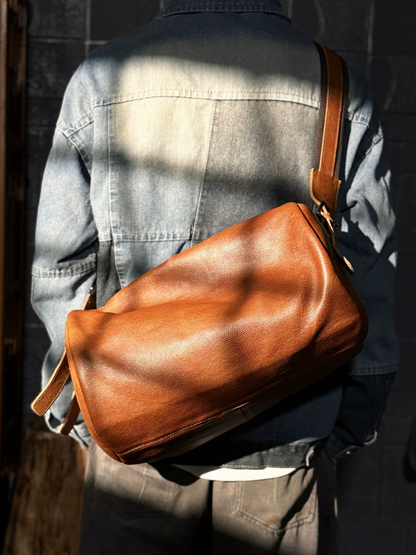 李記 | 原創手工真皮 | 滿足你日常出行の休閒健身枕頭包ms9225號