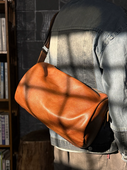 李記 | 原創手工真皮 | 滿足你日常出行の休閒健身枕頭包ms9225號