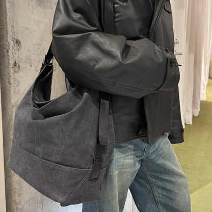 李記 | 原創手工真皮 | 慵懶風バ大容量帆布包nx153號