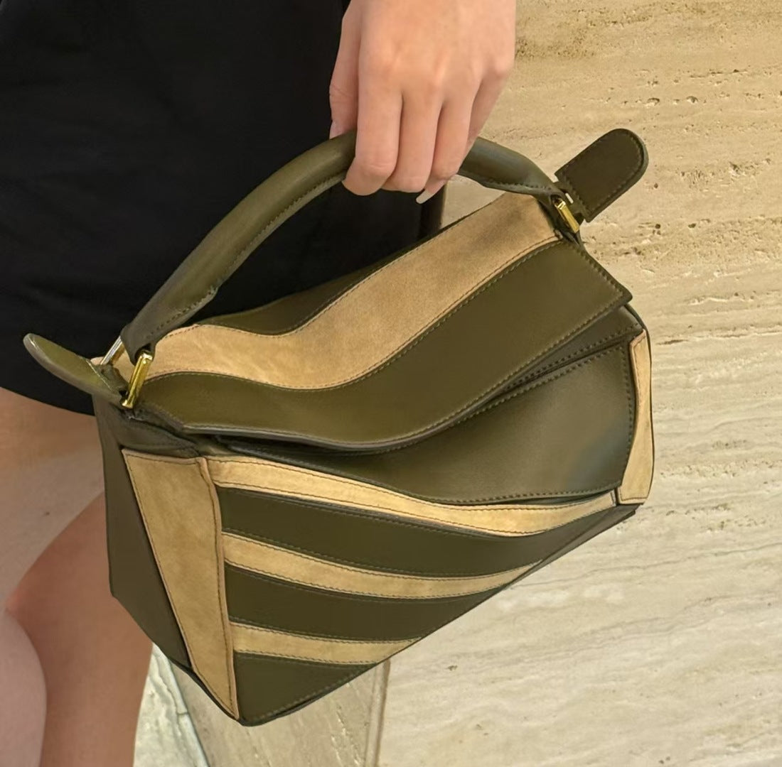 李記 | 原創手工真皮 | 怎麼背都好看の几何包p488號