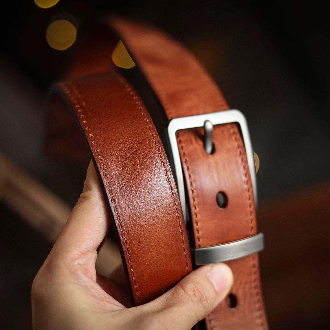 李記 | 原創手工真皮 | 輕復古做舊風~質感純牛皮帶pd214號