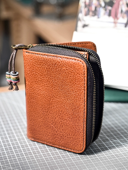 李記 | 原創手工真皮 | 頭層牛革小銭入れ男女本革財布ホルダーpj800號