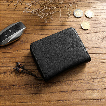 李記 | 原創手工真皮 | 頭層牛革小銭入れ男女本革財布ホルダーpj800號