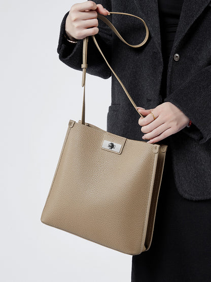 李記 | 原創手工真皮 | 塑型を発揮し頭層牛皮の手提包ql2825號