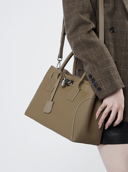 李記 | 原創手工真皮 | 皮料に良い高級鉑金の手提包ql2859號